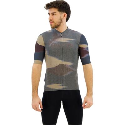 Santini - Watt - Marrone scuro - Blu - Jersey Santini - Watt - Marrone scuro - Blu - Jersey