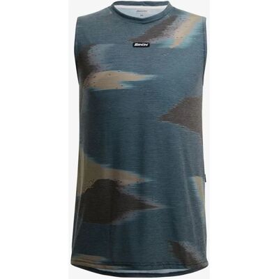 Camiseta sin mangas Watt de Santini azul intenso marrón - Camiseta Camiseta sin mangas Watt de Santini azul intenso marrón - Camiseta