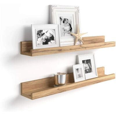 Étagères en Bois Rustique Mobili Fiver - 80cm - Étagères Murales - Publicité Étagères en Bois Rustique Mobili Fiver - 80cm - Étagères Murales - Publicité