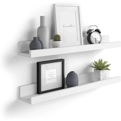 Mobili Fiver Mensola Bianco Opaco 80cm - Porta Foto & Decor Mobili Fiver Mensola Bianco Opaco 80cm - Porta Foto & Decor