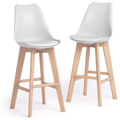 Mobili Fiver Greta Set di 2 sgabelli stile scandinavo - Decorazione Mobili Fiver Greta Set di 2 sgabelli stile scandinavo - Decorazione