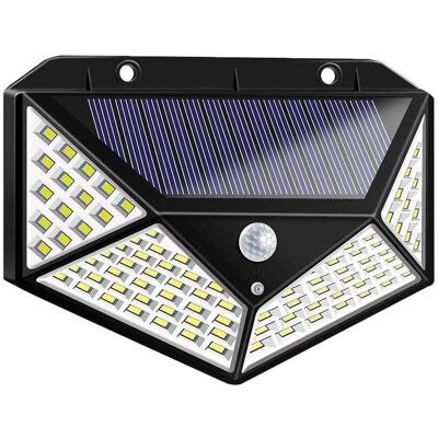 PLANET SHOP Projecteur Solaire Murale 100 LEDs Capteur de Mouvement PLANET SHOP Projecteur Solaire Murale 100 LEDs Capteur de Mouvement