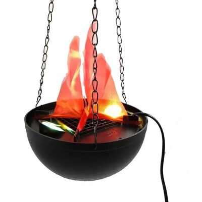 Lampe effet feu TEMPO DI SALDI avec lumières LED rouges et chaîne suspendue - Lampe Lampe effet feu TEMPO DI SALDI avec lumières LED rouges et chaîne suspendue - Lampe