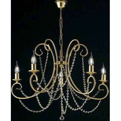 Bonetti Illumina - Lampadario moderno oro 5 luci Bonetti Illumina - Lampadario moderno oro 5 luci