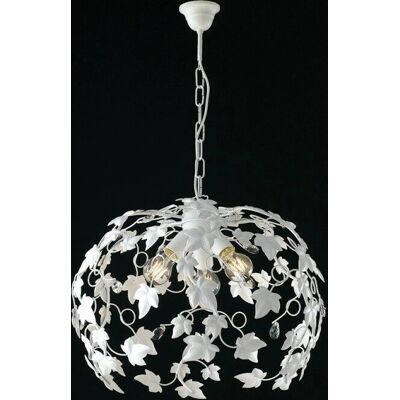 Italienischer Handgemachter Weißer Shabby Chic 3-Licht Kronleuchter - Deckenlampe Italienischer Handgemachter Weißer Shabby Chic 3-Licht Kronleuchter - Deckenlampe