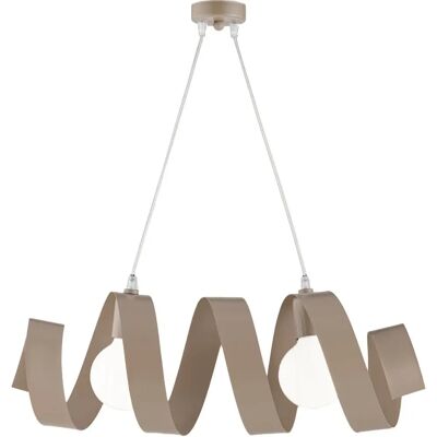 Bonetti Illumina - Lámpara Colgante Moderna de Hierro con Dos Luces en Tortora 54x h20 cm Bonetti Illumina - Lámpara Colgante Moderna de Hierro con Dos Luces en Tortora 54x h20 cm