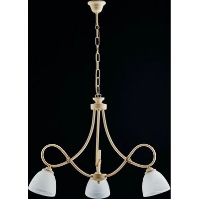 Bonetti Dallas Candelabro de 3 luces en marfil decapado Bonetti Dallas Candelabro de 3 luces en marfil decapado