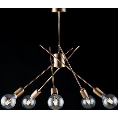 Bonetti Illumina - Lámpara de Techo Industrial Vintage - 5 Bombillas Bonetti Illumina - Lámpara de Techo Industrial Vintage - 5 Bombillas