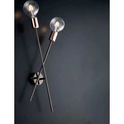 Bonetti Illumina Bloom Cromo Nero Lampada da Parete - Design Moderno Minimalista Bonetti Illumina Bloom Cromo Nero Lampada da Parete - Design Moderno Minimalista