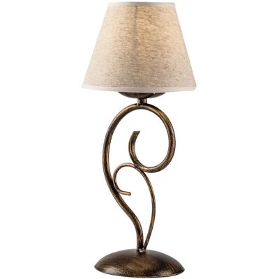 Be Light Marlena Tischlampe - Rustikal Braun und Gold - 1 Licht Be Light Marlena Tischlampe - Rustikal Braun und Gold - 1 Licht