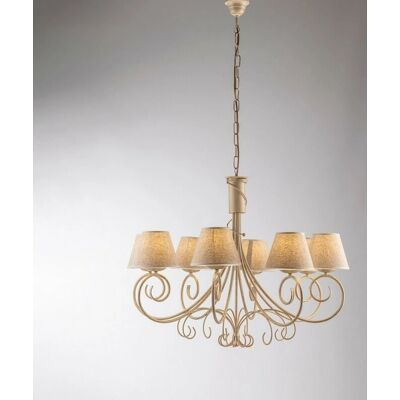 BELIGHT Avorio e Oro Vienna Lampadario 8 Luci BELIGHT Avorio e Oro Vienna Lampadario 8 Luci