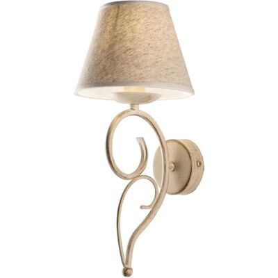 Belight Elfenbein und Gold Rustikale Wandleuchte - E14, 36cm Belight Elfenbein und Gold Rustikale Wandleuchte - E14, 36cm