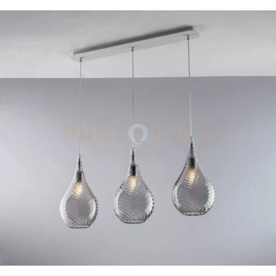 Bonetti Illumina Modell Binario - Grau Pyrex-Glas - 3 Leuchten Bonetti Illumina Modell Binario - Grau Pyrex-Glas - 3 Leuchten