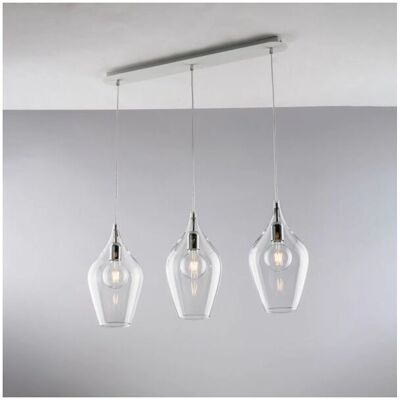 Bonetti Ares Luz de Tira Moderna de Metal y Pyrex 3 Luces - Iluminación Bonetti Ares Luz de Tira Moderna de Metal y Pyrex 3 Luces - Iluminación