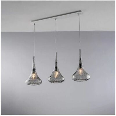 Bonetti Illumina - Verstellbare Graue Pyrex 3-Licht Leuchte - Beleuchtung Bonetti Illumina - Verstellbare Graue Pyrex 3-Licht Leuchte - Beleuchtung