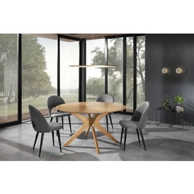 ORESTELUCHETTA Tavolo rotondo effetto legno - Tipo di tavolo ORESTELUCHETTA Tavolo rotondo effetto legno - Tipo di tavolo