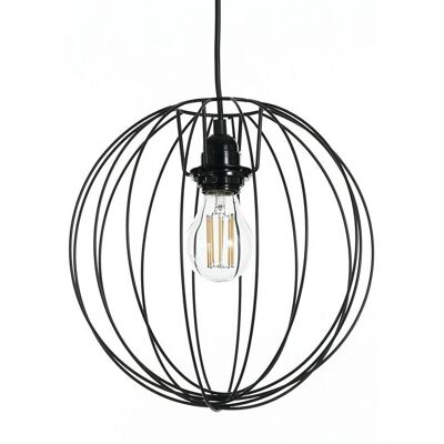 Lampadario in Acciaio Nero ORESTELUCHETTA - Diametro 30cm Lampadario in Acciaio Nero ORESTELUCHETTA - Diametro 30cm