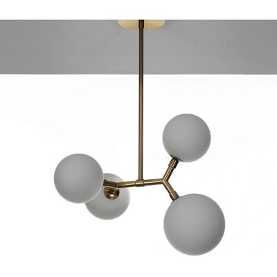ORESTELUCHETTA - Lampada a sospensione - Acciaio e ottone - 40x32x65 cm ORESTELUCHETTA - Lampada a sospensione - Acciaio e ottone - 40x32x65 cm