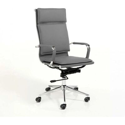 ORESTELUCHETTA PALY GREY - Sedia da ufficio - Pelle sintetica - Regolabile in altezza ORESTELUCHETTA PALY GREY - Sedia da ufficio - Pelle sintetica - Regolabile in altezza