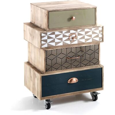 ORESTELUCHETTA GIPSY 4-Drawers Färgglad Kommod ORESTELUCHETTA GIPSY 4-Drawers Färgglad Kommod