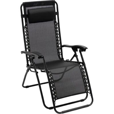 Baroni Home Tuin Ligstoel - Opvouwbaar, Stalen Frame, Textilene, 165x65x113 cm, Zwart Baroni Home Tuin Ligstoel - Opvouwbaar, Stalen Frame, Textilene, 165x65x113 cm, Zwart
