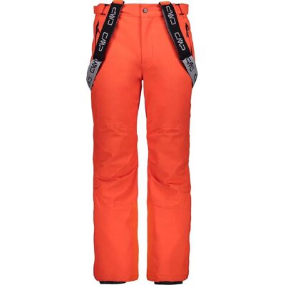 Calças de Esqui Masculinas CMP - Laranja - Impermeável, Respirável, Isolado - 56 Calças de Esqui Masculinas CMP - Laranja - Impermeável, Respirável, Isolado - 56