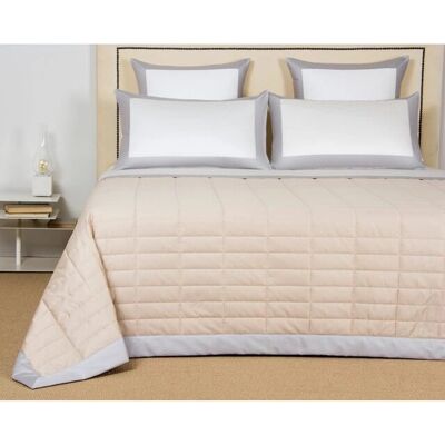 Frette Modello Misura Unica - Trapuntino in Beige/Scoglio - Copriletto Frette Modello Misura Unica - Trapuntino in Beige/Scoglio - Copriletto