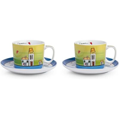 Egan Ensemble 2 Tasses Petit Déjeuner Bleu Egan Ensemble 2 Tasses Petit Déjeuner Bleu