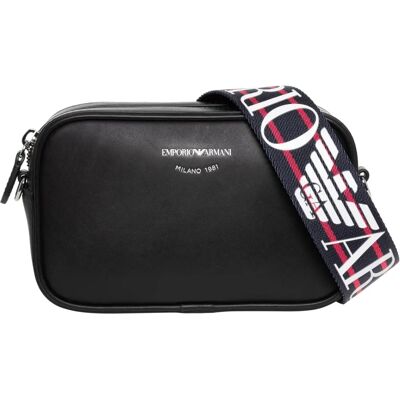 Czarna Mini Torebka Emporio Armani z Regulowanym Paskiem - Mini Bag Czarna Mini Torebka Emporio Armani z Regulowanym Paskiem - Mini Bag