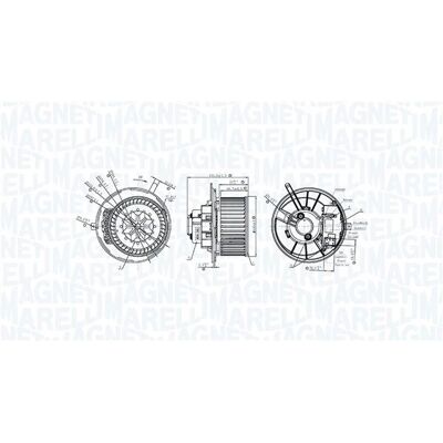 Magneti Marelli Indendørs ventilator - 3C1820015AA Magneti Marelli Indendørs ventilator - 3C1820015AA