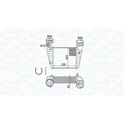 Intercooler Magneti Marelli - VAG 3B0145805E, 3B0145805H - Volkswagen Skoda Intercooler Magneti Marelli - VAG 3B0145805E, 3B0145805H - Volkswagen Skoda