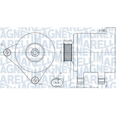 Magneti Marelli 140A Generator til Audi, Seat, Skoda, VW - Alternator Magneti Marelli 140A Generator til Audi, Seat, Skoda, VW - Alternator