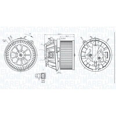 Magneti Marelli 069412240010 Ventilator interior - Ventilator interior Magneti Marelli 069412240010 Ventilator interior - Ventilator interior