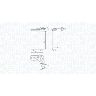 Magneti Marelli Model 350218447000 Verwarmingssysteem Radiator - Radiator Magneti Marelli Model 350218447000 Verwarmingssysteem Radiator - Radiator