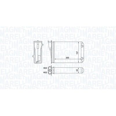 MAGNETI MARELLI 350218463000 Radiator de încălzire - OEM Peugeot MAGNETI MARELLI 350218463000 Radiator de încălzire - OEM Peugeot