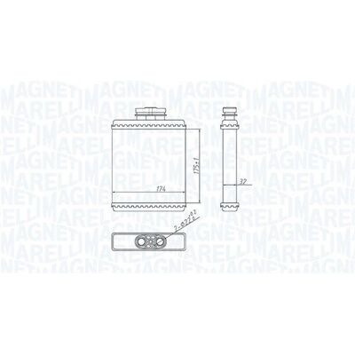 Magneti Marelli Varmeveksler - Indendørsopvarmning - VAG 6Q0819033 Magneti Marelli Varmeveksler - Indendørsopvarmning - VAG 6Q0819033