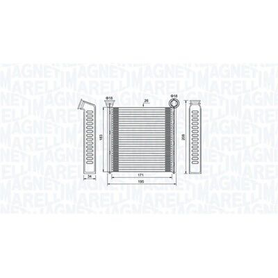MAGNETI MARELLI 350218448000 Radiator de încălzire - Volkswagen MAGNETI MARELLI 350218448000 Radiator de încălzire - Volkswagen