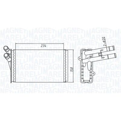 MAGNETI MARELLI Încălzitor - 350218409000 - Sistem de încălzire interior MAGNETI MARELLI Încălzitor - 350218409000 - Sistem de încălzire interior