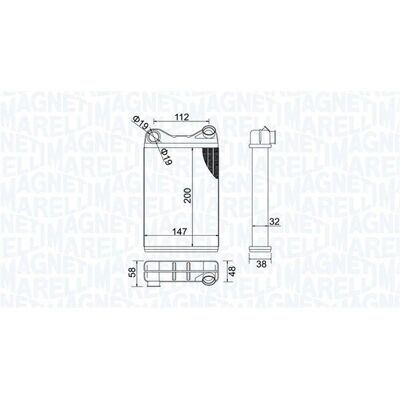 MAGNETI MARELLI Model 350218456000 - Radiator de încălzire MAGNETI MARELLI Model 350218456000 - Radiator de încălzire