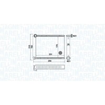 Magneti Marelli 350218473000 Schimbător de căldură - Radiator de încălzire Magneti Marelli 350218473000 Schimbător de căldură - Radiator de încălzire