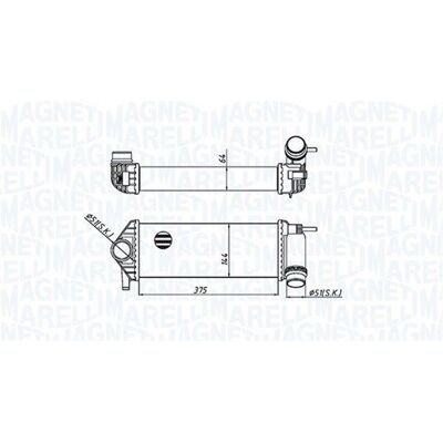 Magneti Marelli 351319205510 Intercooler - Raffreddatore aria di aspirazione Magneti Marelli 351319205510 Intercooler - Raffreddatore aria di aspirazione