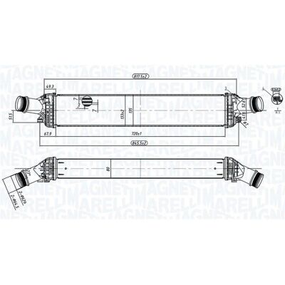 Intercooler Magneti Marelli pentru Audi și Porsche - Schimbător de căldură aer-aer Intercooler Magneti Marelli pentru Audi și Porsche - Schimbător de căldură aer-aer