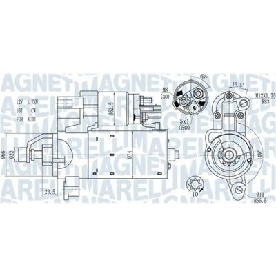 MAGNETI MARELLI 063721563510 - Anlasser für Audi A4, A5, A6, Q5 MAGNETI MARELLI 063721563510 - Anlasser für Audi A4, A5, A6, Q5