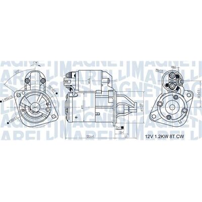 Magneti Marelli M000T32572 12V 1,1kW Εκκινητής - Starter Magneti Marelli M000T32572 12V 1,1kW Εκκινητής - Starter