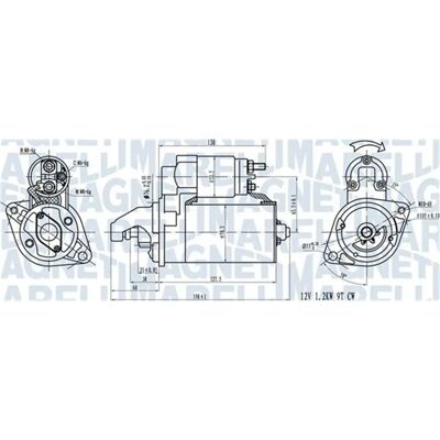 Magneti Marelli 943214131010 12V 1,2kW Anlasser - Starter Magneti Marelli 943214131010 12V 1,2kW Anlasser - Starter