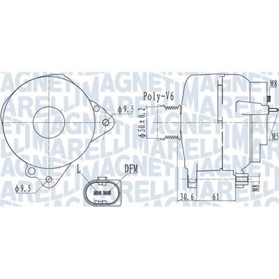 Magneti Marelli 063732118010 Εναλλάκτης - 140A, 14V, για VW, Audi, Seat, Škoda Magneti Marelli 063732118010 Εναλλάκτης - 140A, 14V, για VW, Audi, Seat, Škoda