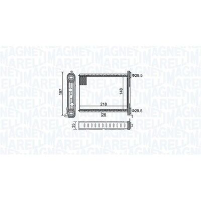 MAGNETI MARELLI 350218464000 Schimbător de căldură interior - Radiator MAGNETI MARELLI 350218464000 Schimbător de căldură interior - Radiator