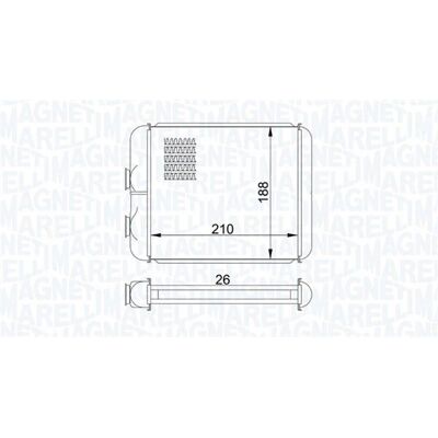 MAGNETI MARELLI 350218407000 Încălzitor - Radiator pentru Opel Astra Zafira MAGNETI MARELLI 350218407000 Încălzitor - Radiator pentru Opel Astra Zafira