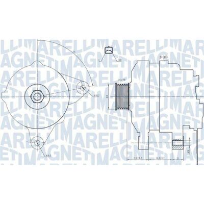 Magneti Marelli Generator 80A - Alternator Magneti Marelli Generator 80A - Alternator