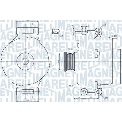 Magneti Marelli MQA1773 - Generator 110A, 14V, 53mm Riemenscheibe - Fahrzeugteil Magneti Marelli MQA1773 - Generator 110A, 14V, 53mm Riemenscheibe - Fahrzeugteil